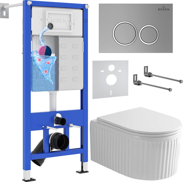 Изображение товара Унитаз подвесной с инсталляцией Roxen StounFix Dual Fresh 968246