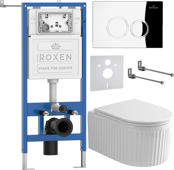 Изображение товара Унитаз подвесной с инсталляцией Roxen StounFix Dual Fresh 968245