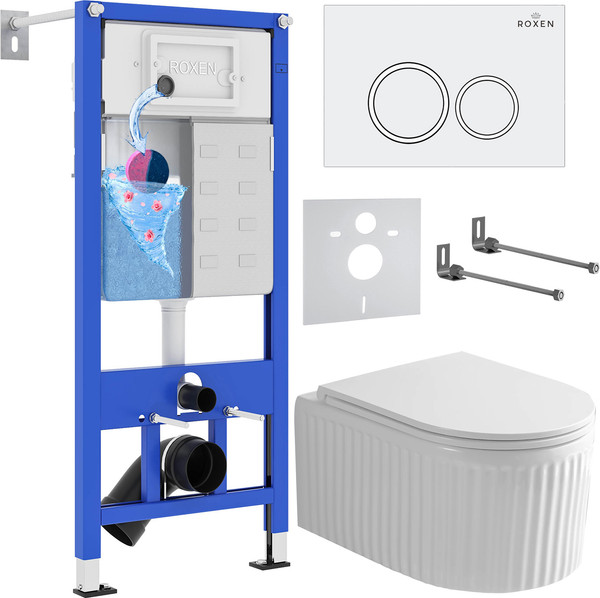 Изображение товара Унитаз подвесной с инсталляцией Roxen StounFix Dual Fresh 968230
