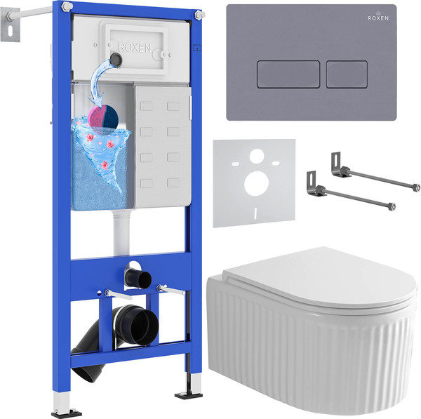 Изображение товара Унитаз подвесной с инсталляцией Roxen StounFix Dual Fresh 968226