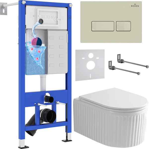 Изображение товара Унитаз подвесной с инсталляцией Roxen StounFix Dual Fresh 968222
