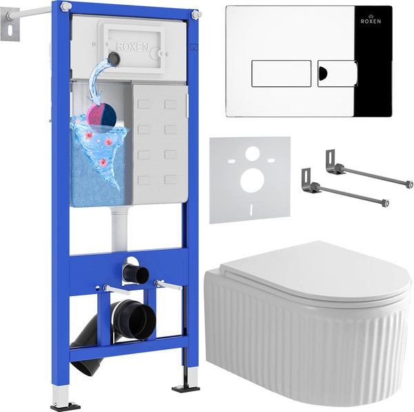 Изображение товара Унитаз подвесной с инсталляцией Roxen StounFix Dual Fresh 968213