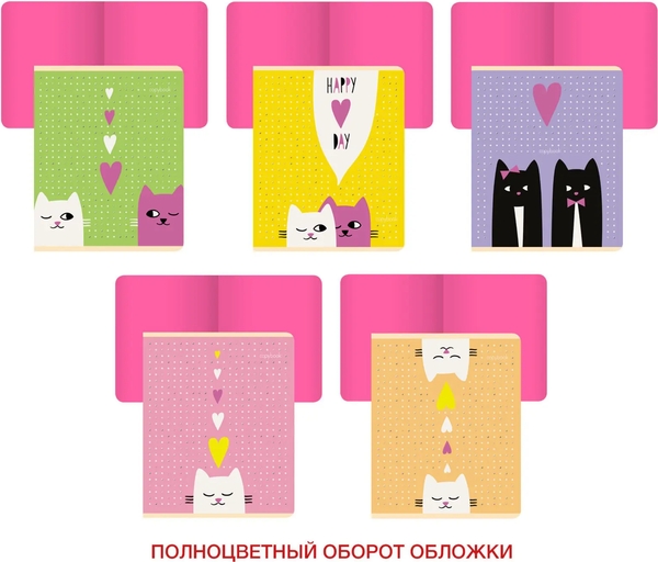 Изображение товара Тетрадь Unnika Влюбленные коты / ТКФ486725