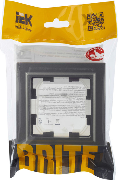 Изображение товара Рамка для выключателей и розеток IEK Brite BR-M12-44-K46 (сталь)