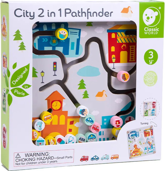 Изображение товара Развивающая игрушка Classic World Игра-лабиринт 2 в 1 Город CW40051