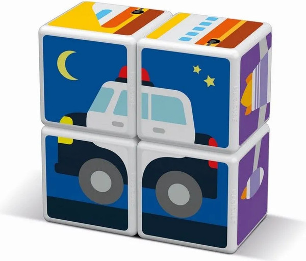 Изображение товара Развивающий игровой набор Geomag Магнитные кубики транспорт GM122