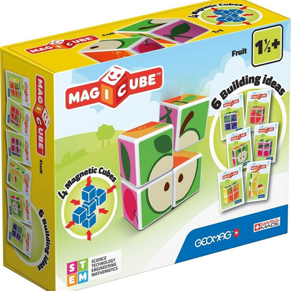 Изображение товара Развивающий игровой набор Geomag Магнитные кубики фрукты GM131