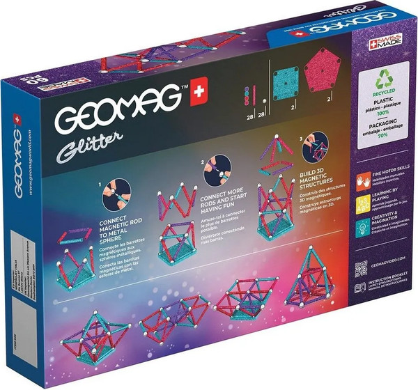 Изображение товара Конструктор магнитный Geomag Блестки GM536