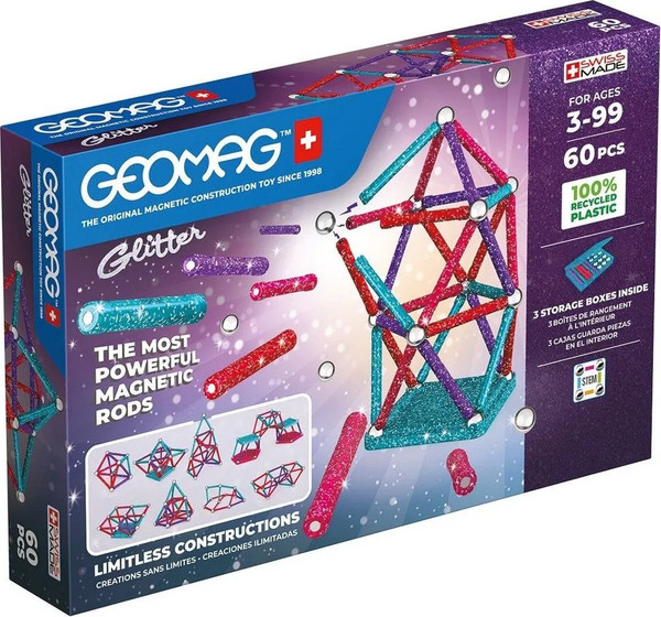 Изображение товара Конструктор магнитный Geomag Блестки GM536