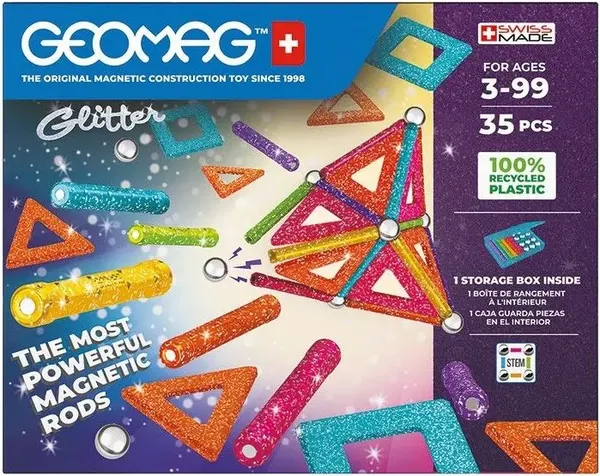 Изображение товара Конструктор магнитный Geomag Блестки GM535