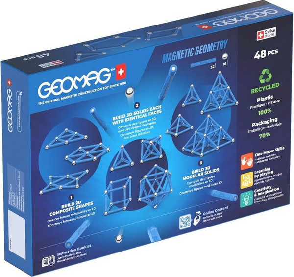 Изображение товара Конструктор магнитный Geomag Классик геометрия GM282