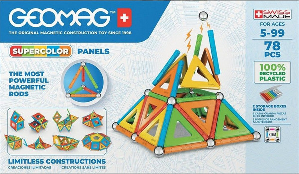 Изображение товара Конструктор магнитный Geomag Многоцвет пластины GM379