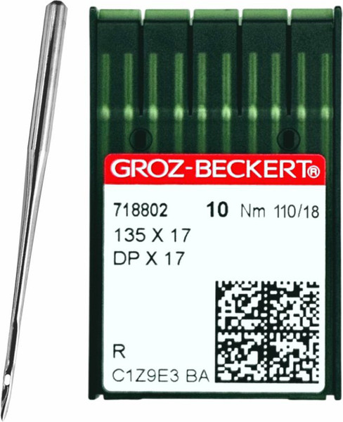 Изображение товара Набор игл для промышленной швейной машины Groz-Beckert DPx17 110 R GB-10 (универсальный)