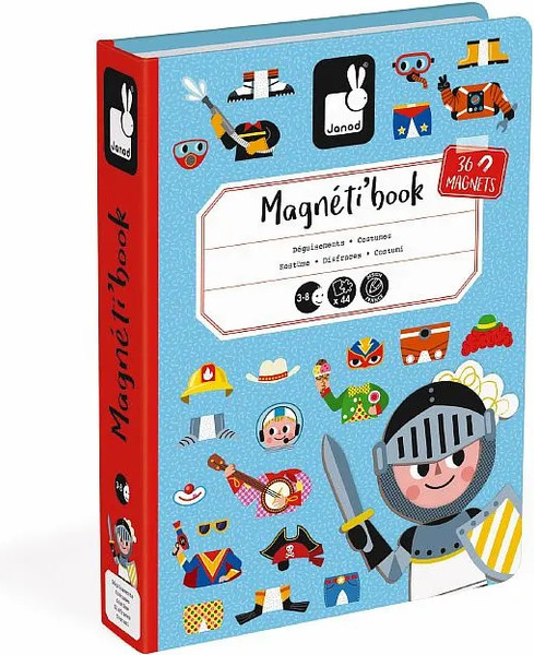 Изображение товара Развивающий игровой набор Janod Книга-игра Мальчики в костюмах магнитная J02719