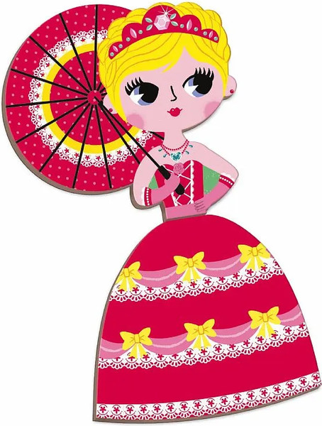 Изображение товара Развивающий игровой набор Janod Книга-игра Принцессы магнитная J02725