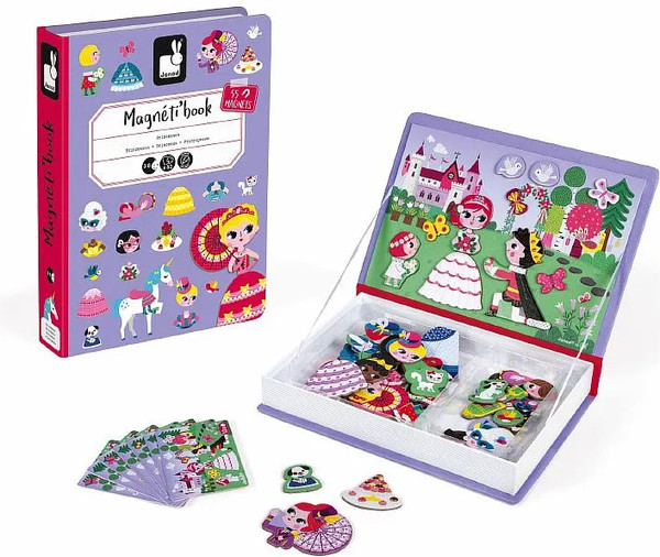 Изображение товара Развивающий игровой набор Janod Книга-игра Принцессы магнитная J02725