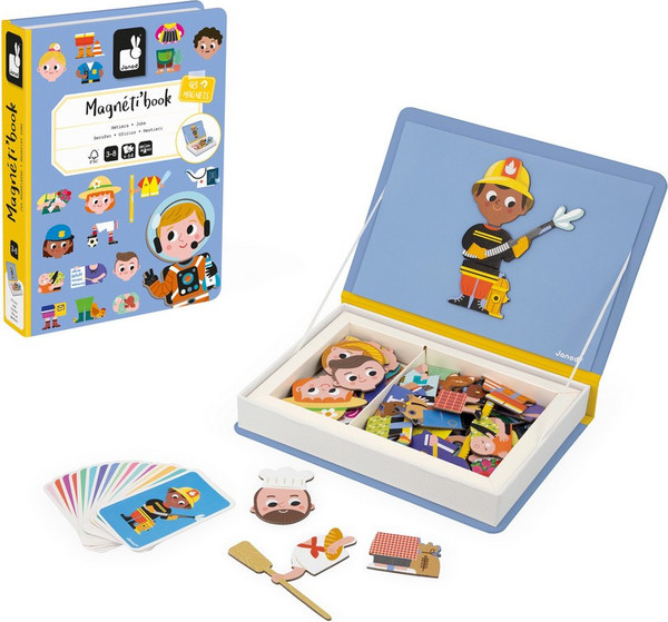 Изображение товара Развивающий игровой набор Janod Книга-игра Профессии магнитная J02597