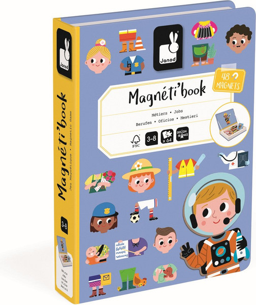 Изображение товара Развивающий игровой набор Janod Книга-игра Профессии магнитная J02597