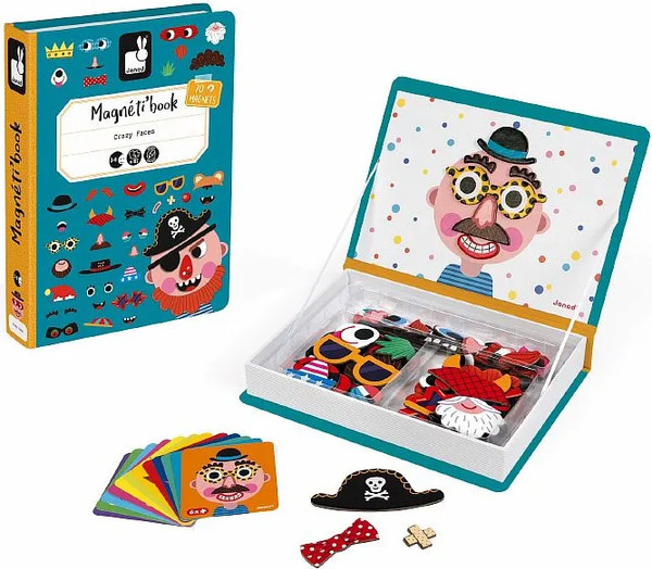 Изображение товара Развивающая игра Janod Книга-игра Смешные мальчишки магнитная J02716