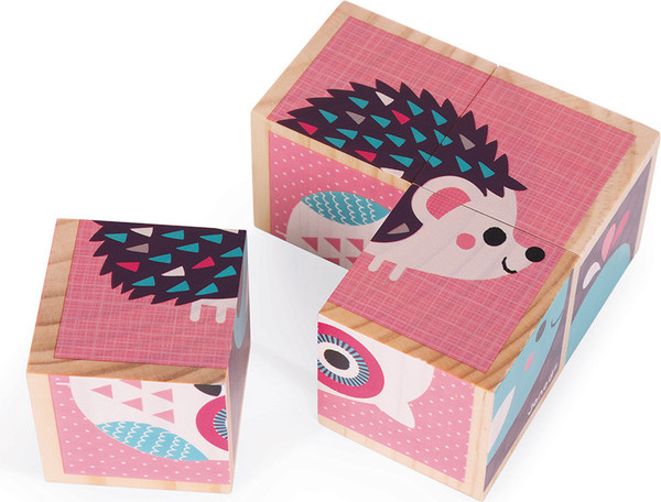 Изображение товара Развивающий игровой набор Janod Кубики Животные малыши J08001