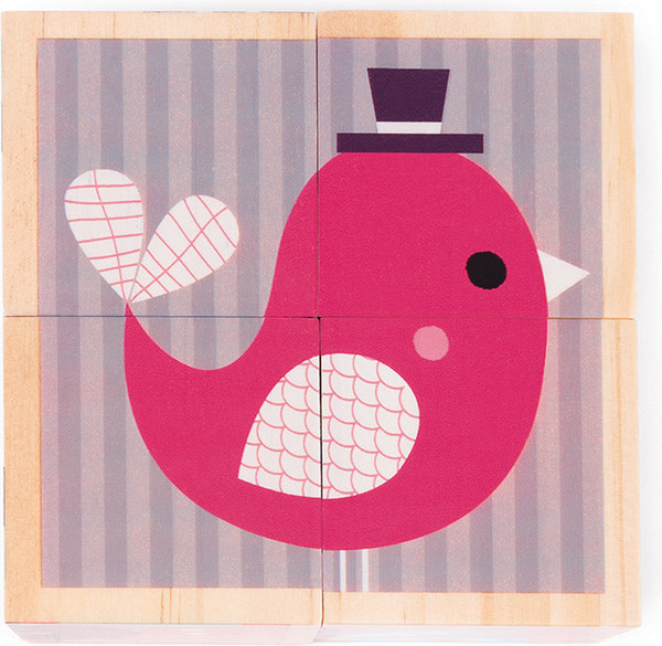 Изображение товара Развивающий игровой набор Janod Кубики Животные малыши J08001