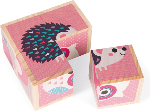 Изображение товара Развивающий игровой набор Janod Кубики Животные малыши J08001