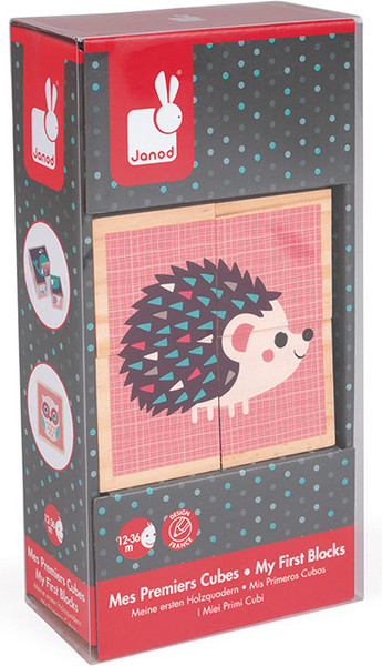 Изображение товара Развивающий игровой набор Janod Кубики Животные малыши J08001