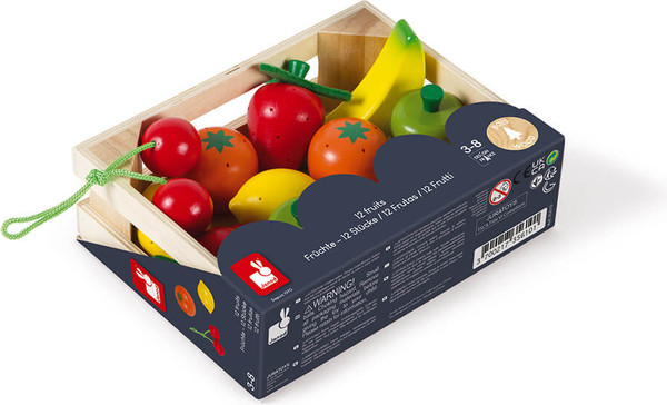 Изображение товара Набор игрушечных продуктов Janod Набор фруктов в ящике J05610