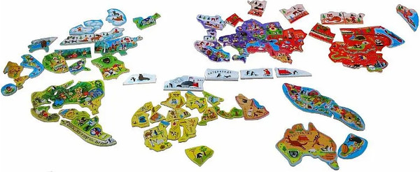 Изображение товара Развивающая игра Janod Карта мира с магнитными пазлами J05483