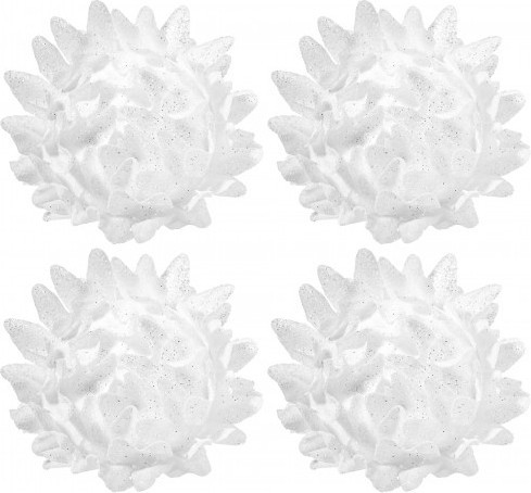 Изображение товара Набор елочных игрушек Elan Gallery Шишка / 970130 (белый)