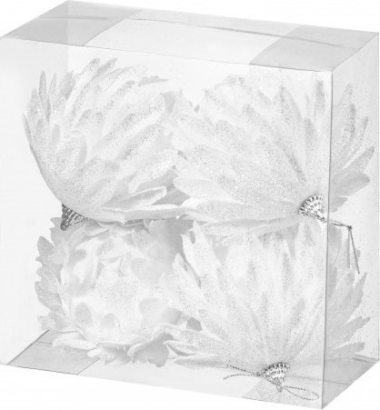 Изображение товара Набор елочных игрушек Elan Gallery Шишка / 970130 (белый)