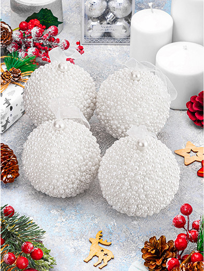 Изображение товара Набор шаров новогодних Elan Gallery Жемчуг / 970131