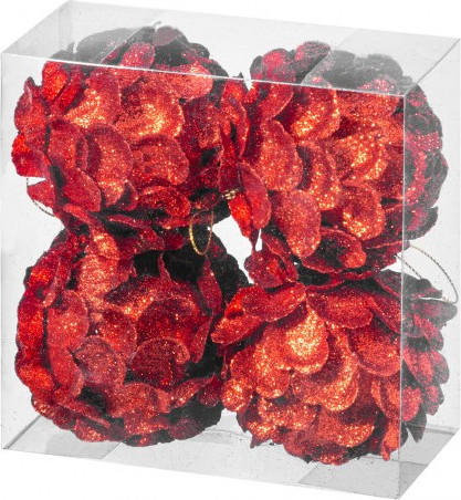 Изображение товара Набор елочных игрушек Elan Gallery Шишка / 970137 (красный)