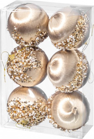 Изображение товара Набор шаров новогодних Elan Gallery Жемчужная россыпь / 970117 (шампань)