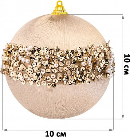 Изображение товара Набор шаров новогодних Elan Gallery Жемчужная россыпь / 970117 (шампань)