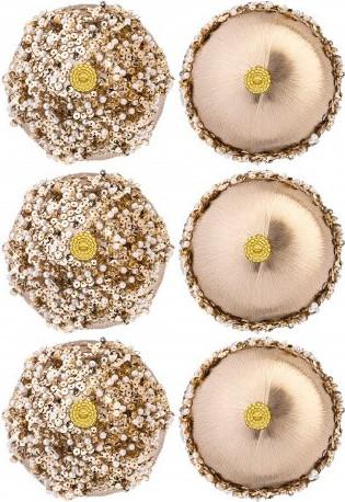 Изображение товара Набор шаров новогодних Elan Gallery Жемчужная россыпь / 970117 (шампань)