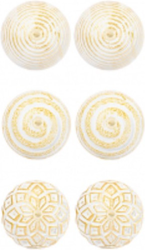 Изображение товара Набор шаров новогодних Elan Gallery Золотой винтаж С эффектом старины / 970123 (шампань)