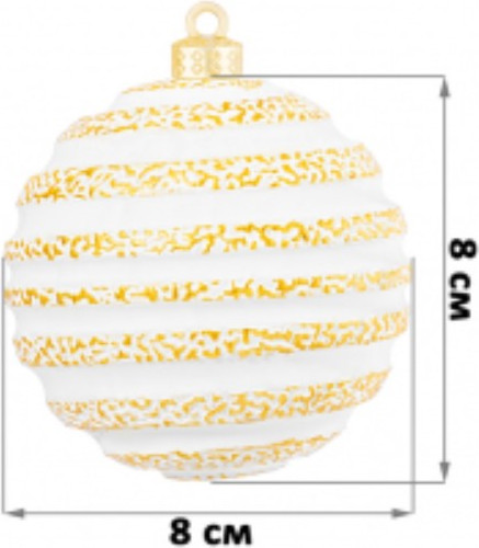 Изображение товара Набор шаров новогодних Elan Gallery Золотой винтаж С эффектом старины / 970124 (шампань)