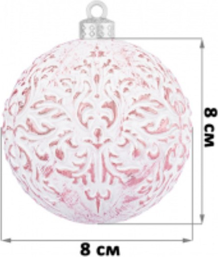 Изображение товара Набор шаров новогодних Elan Gallery Винтаж С эффектом старины / 970129 (розовый)