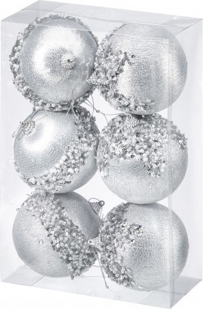 Изображение товара Набор шаров новогодних Elan Gallery Жемчужная россыпь / 970133 (серебристый)