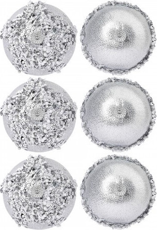 Изображение товара Набор шаров новогодних Elan Gallery Жемчужная россыпь / 970133 (серебристый)