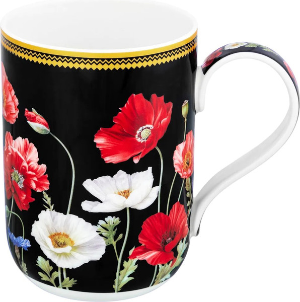 Изображение товара Кружка Elan Gallery Маки на черном / 420653