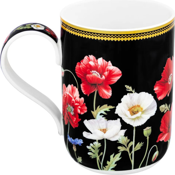 Изображение товара Кружка Elan Gallery Маки на черном / 420653