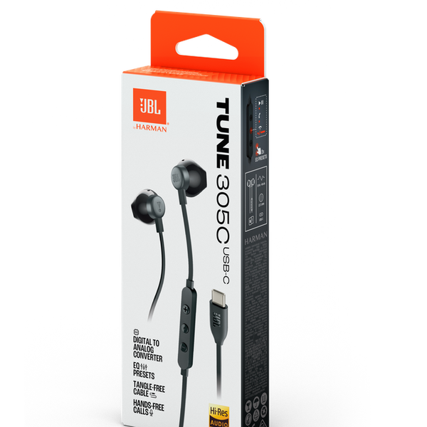 Изображение товара Наушники JBL Tune 305C / JBLT305CBLK (черный)