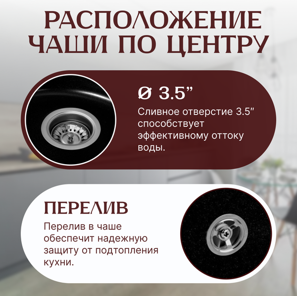 Изображение товара Мойка кухонная Saniteco Linea (оникс)