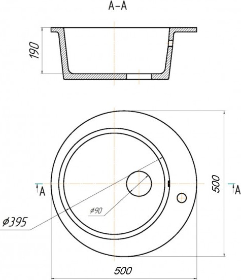 Изображение товара Мойка кухонная Saniteco Linea (оникс с сифоном)