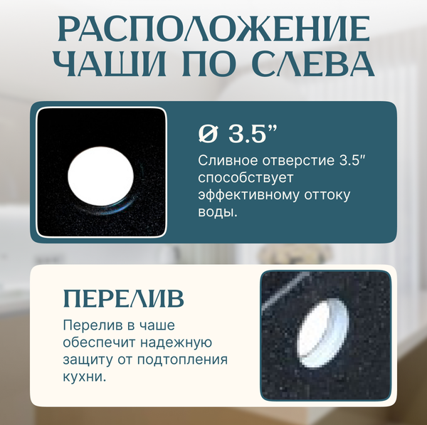 Изображение товара Мойка кухонная Saniteco Fortis (черный)