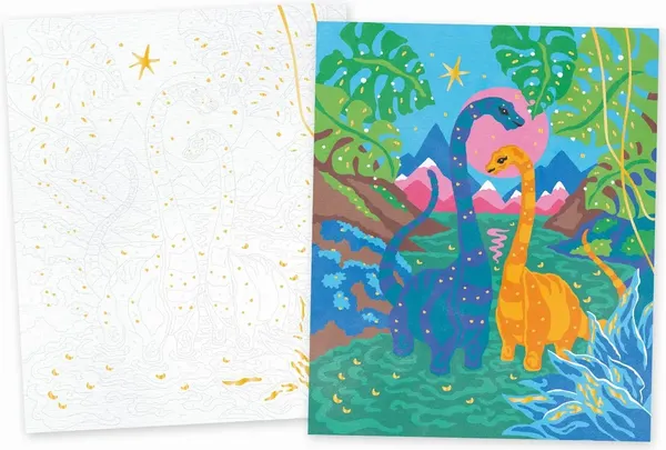 Изображение товара Картина по номерам Janod Hachette Динозавры J07982