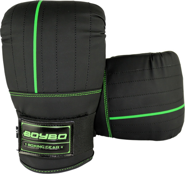 Изображение товара Боксерские перчатки BoyBo B-series снарядные (XS, черный/зеленый)
