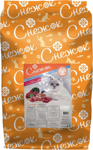 Изображение товара Сухой корм для кошек Снежок Говядина с добавлением лесных ягод (10кг)